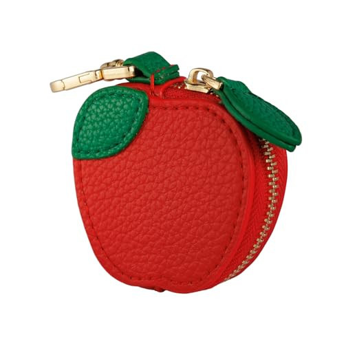 Giltnio Fruit Coin Purse Bag Charm Keychain, Mini Apple Charm Kawaii Leather Coin Purse Pouch Holder for Airtag Handbag Tote Wallet | Amazon (US)