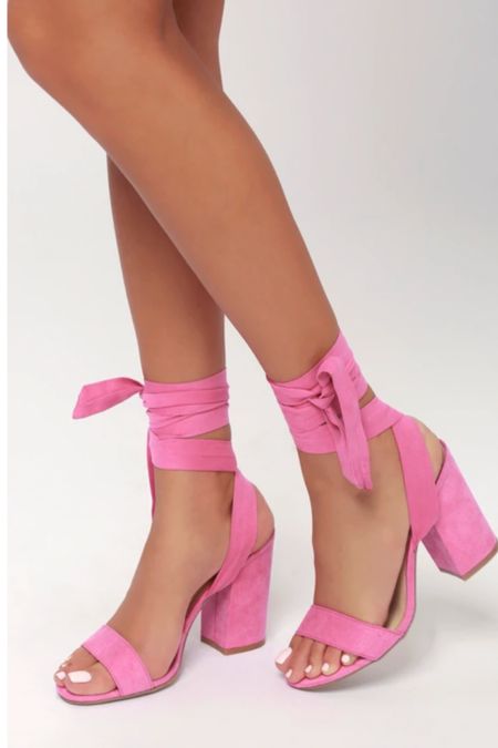 Lulus Barbie pink sandals, suede lace up sandals, pink sandals, summer shoes, Lulus finds, YoumeandLupus, dressy sandals, baby shower sandals, bachelorette sandals 

#LTKSeasonal #LTKFind #LTKshoecrush