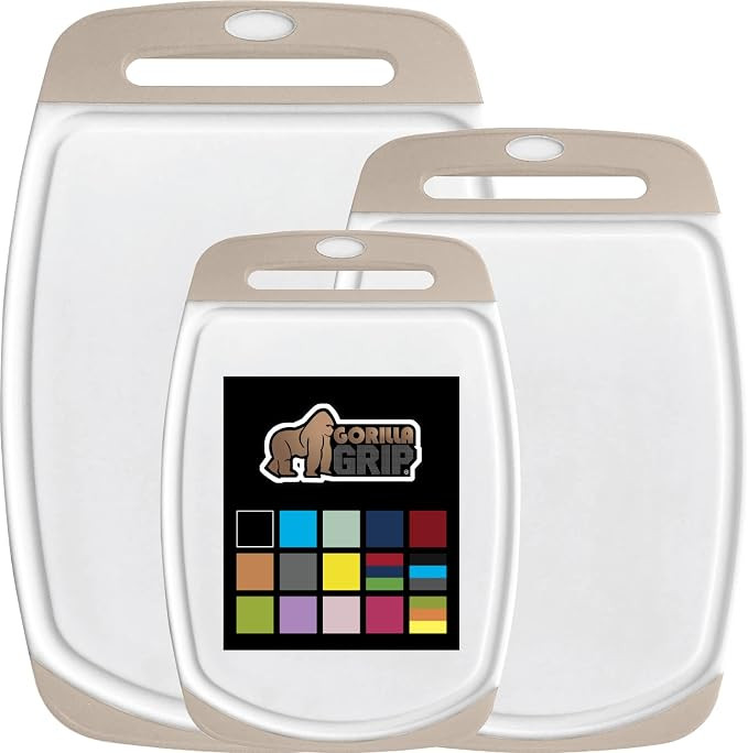 The Original Gorilla Grip Oversized 100% BPA Free Reversible Durable Kitchen Cutting Board Set of... | Amazon (US)