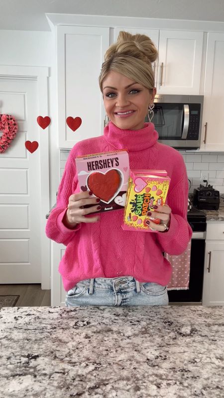 DIY Valentines Gift Idea with links from Walmart! Exact candy and other supplies linked. Also linked some hot pink turtle neck sweaters on sale from Nordstrom similar to mine!💘

#LTKGiftGuide #LTKunder50 #LTKhome