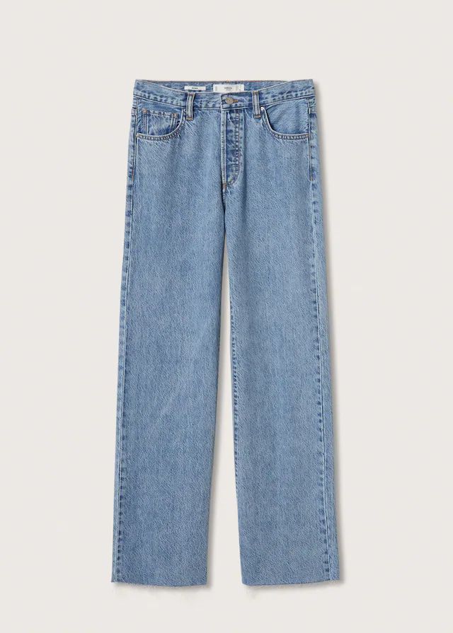 High-rise wideleg jeans | MANGO (UK)