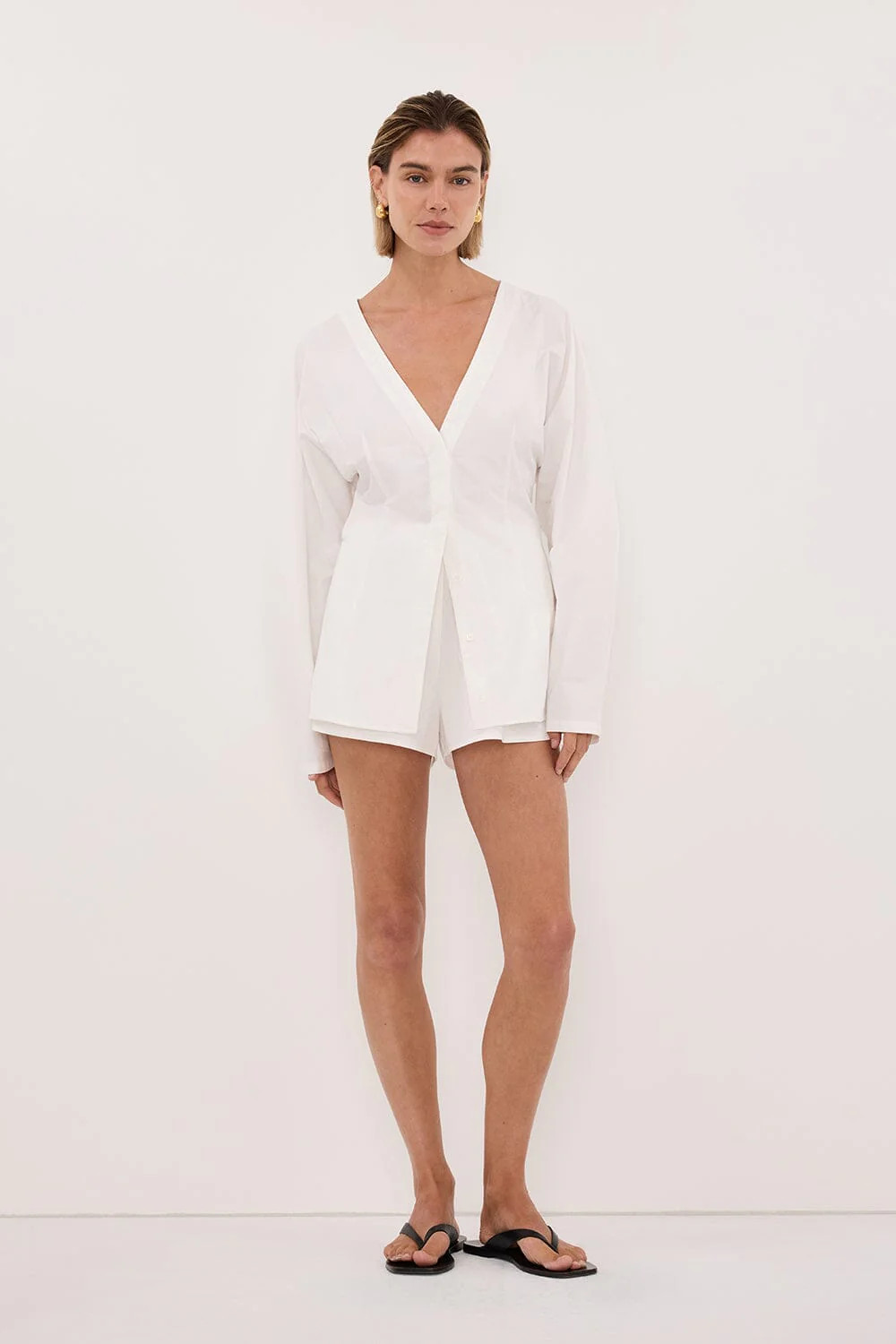 EDENA WHITE COTTON SHORT | DISSH