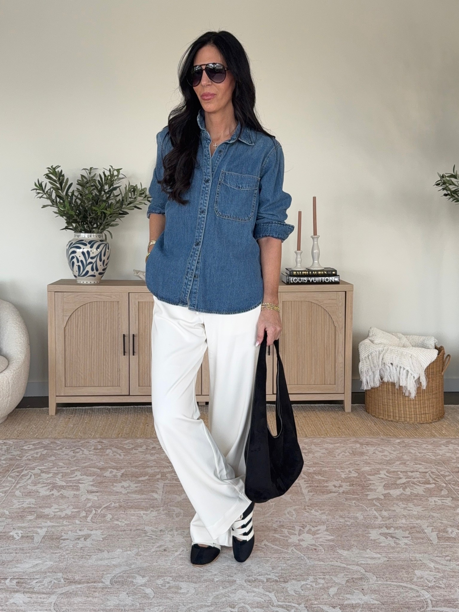 The Target version of the no wrinkle pants and they are a 20/10
Small- tall 
Denim Top- medium 
Sneakers - half size down 

#LTKTall #LTKOver40 #LTKU