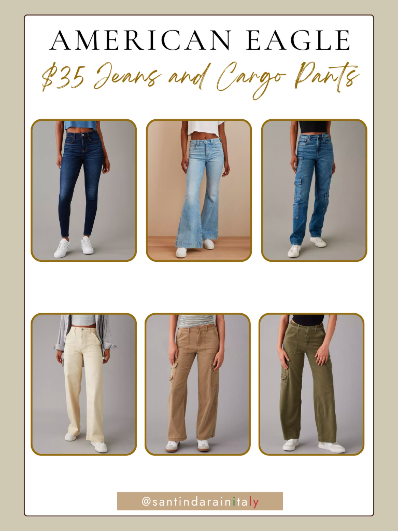 Denim delight at American Eagle!  Score your favorite jeans and cargo pants for just $35. #AEJeans #Denim #Cargo #FashionDeal #CasualChic #BudgetFashion #Jeans #SpringStyle #AEStyle



#LTKstyletip #LTKfindsunder50 #LTKsalealert