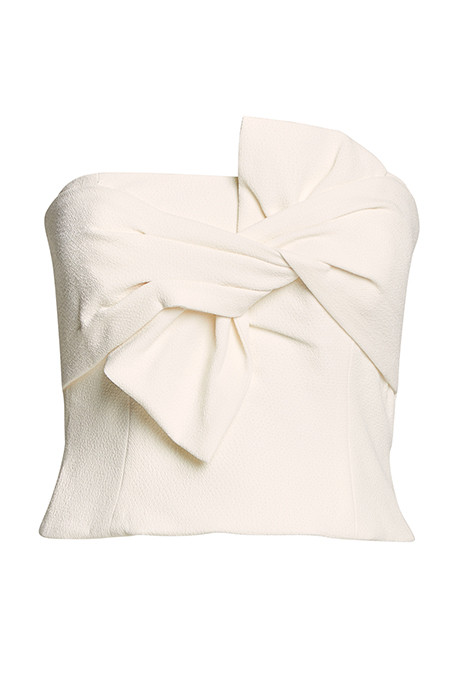 STRAPLESS BOW TOP WHITE WHITE | Eliza J | Otrium | Otrium US