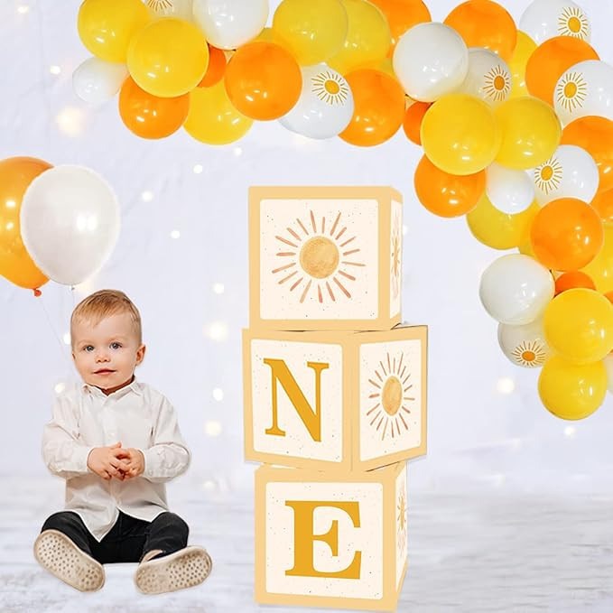 Boho Sun Balloon Box - 3PCS Stereo ONE Balloon Box with 53 Balloons Decorations Suitable for Baby... | Amazon (US)