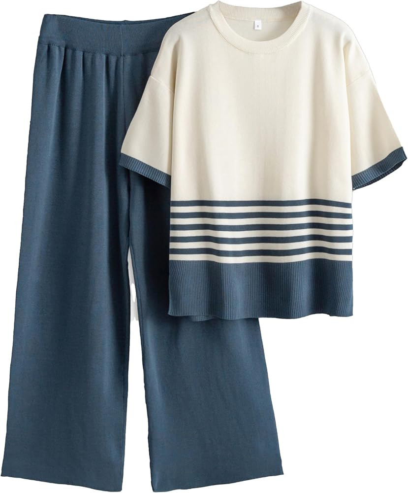 Women's Knit Lounge Sets 2 Piece Pants Sweatsuit | Amazon (US)