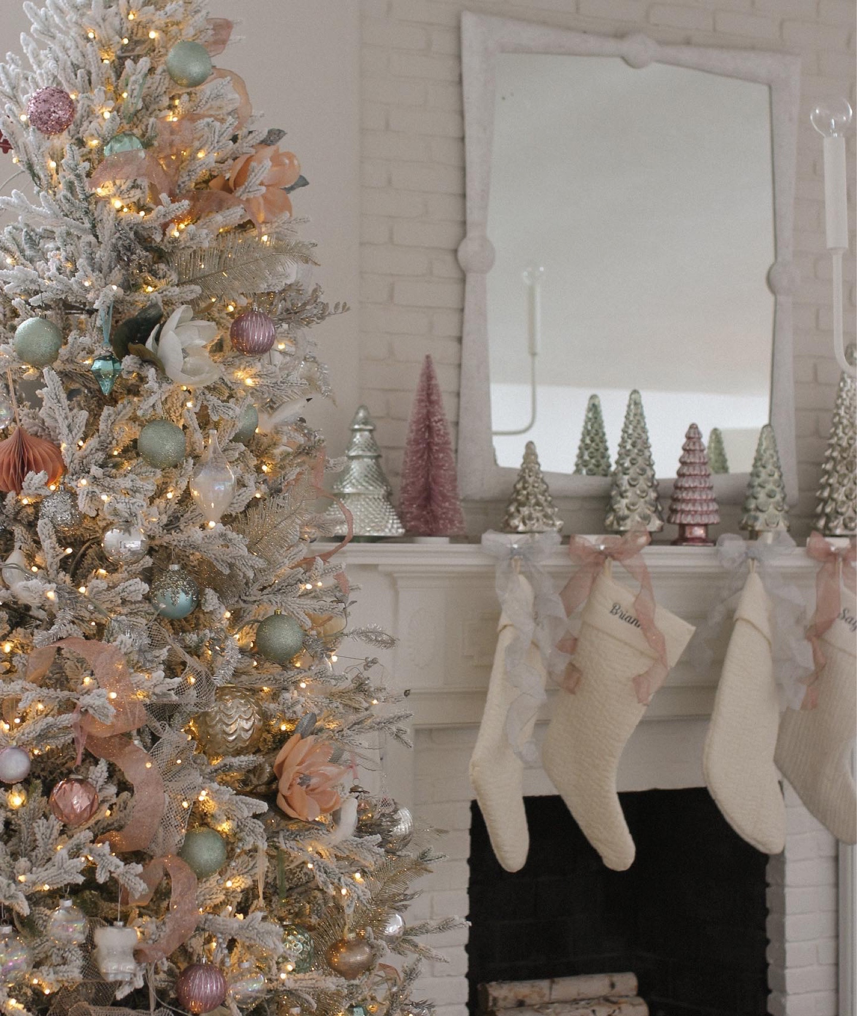 Holiday home decor, Christmas Tree Decor - my pre-lit tree is 9 feet and only $499.

Flocked, pre-lit Christmas Tree 9 feet for $499!

This is the best one l've found and it's beautiful. Also comes in a 7.5 size for less $. One flickering light setting if you like the movement - looks like a fireplace flicker. 

My quilted monogrammed stockings are the large size.

#fauxtree #christmastree #flockedtree #flocked #christmas #christmasdecor

Flocked tree, white flocked Christmas tree, holiday home, artificial Christmas tree, Christmas decorations, king of christmas, snowy tree, green Christmas tree, white Christmas tree, bedroom, home, decor, holiday decor, ornaments, stockings, pastel holiday, white holiday decor, bottle brush trees, pink decor, white Christmas 

#LTKSeasonal #LTKhome #LTKHoliday