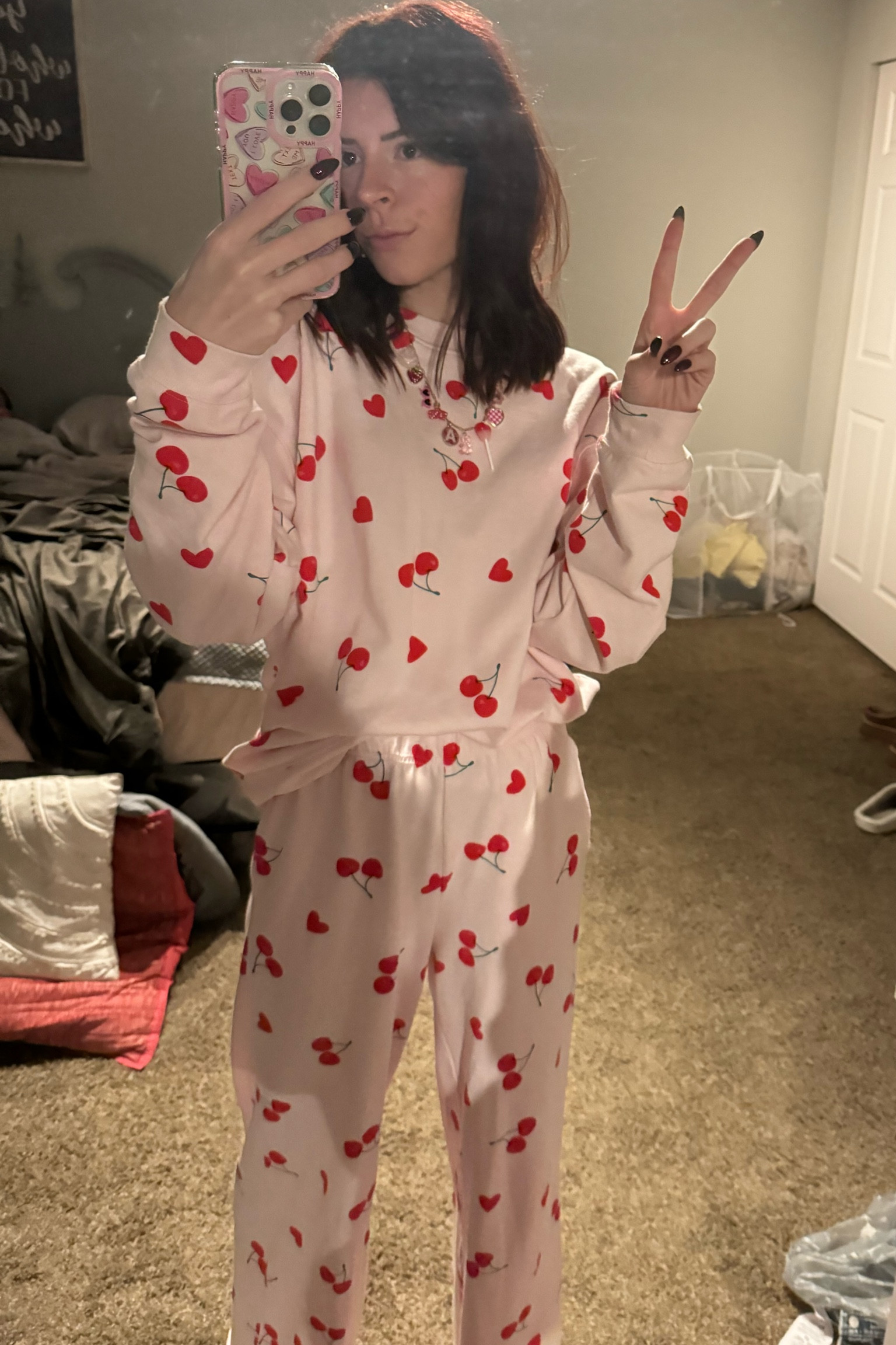 IT’S BACK! My absolute favorite cozy Valentine’s Day fit!!❤️🍒
Wearing XS in both top & bottom

#LTKSeasonal #LTKFindsUnder50 #LTKStyleTip