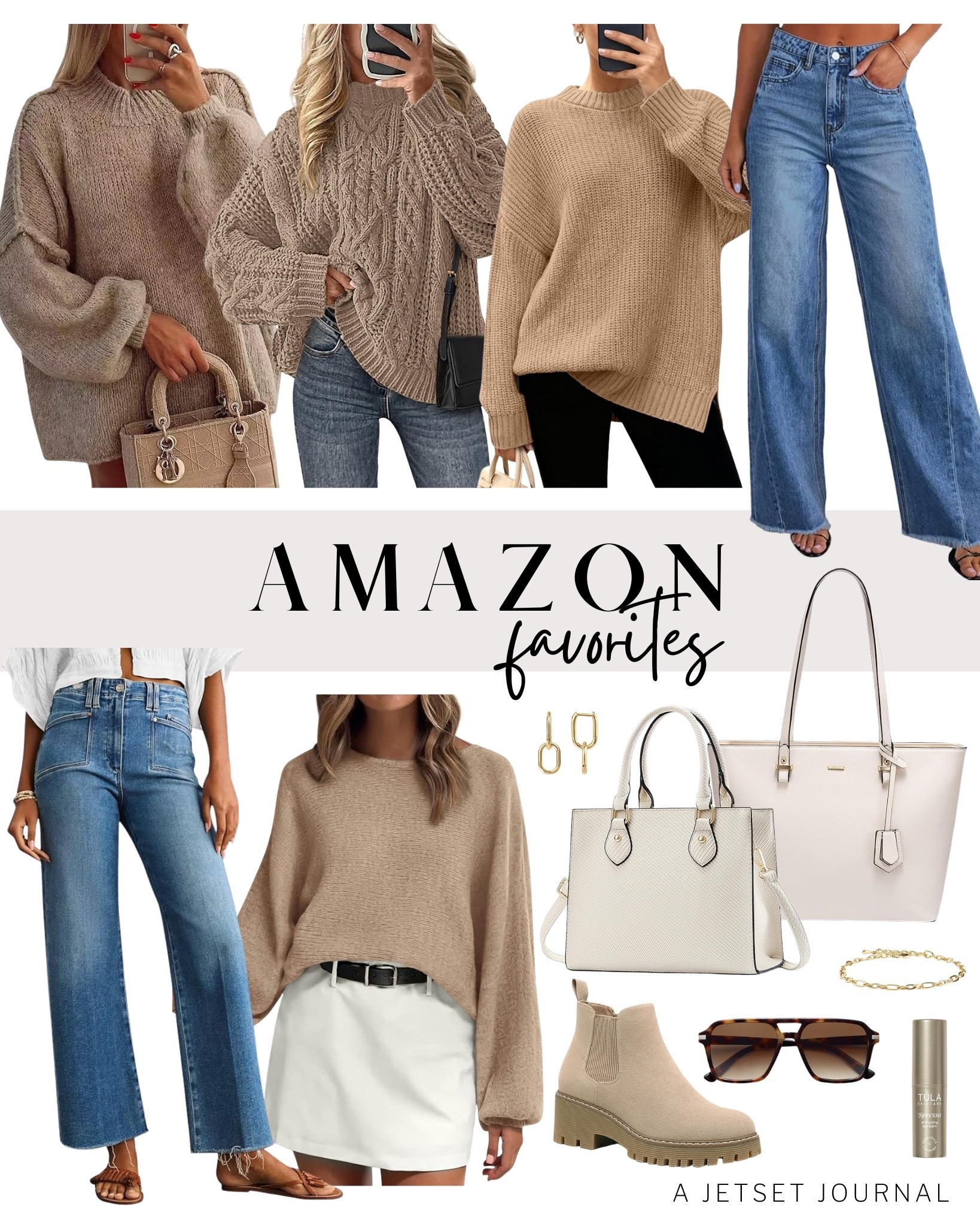 These Amazon finds are the best and they make styling new seasonal outfits easy!
leather tote bag, classic boots, crewneck sweater, winter to spring makeup, winter to spring tops, amazon finds, shopping spree, trendy pieces, must have items, fashion finds, amazon style, wardrobe staples, stylish finds, wardrobe update, must have accessories, affordable look, winter to spring fashion, transitional style

#LTKSeasonal #LTKU #LTKootd