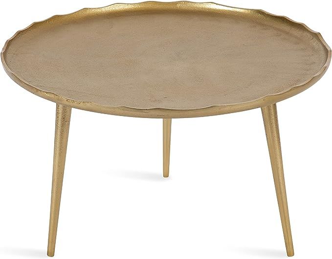 Kate and Laurel Alessia Modern Coffee Table, 25 x 25 x 15, Gold, Metal Coffee Table with Antique ... | Amazon (US)