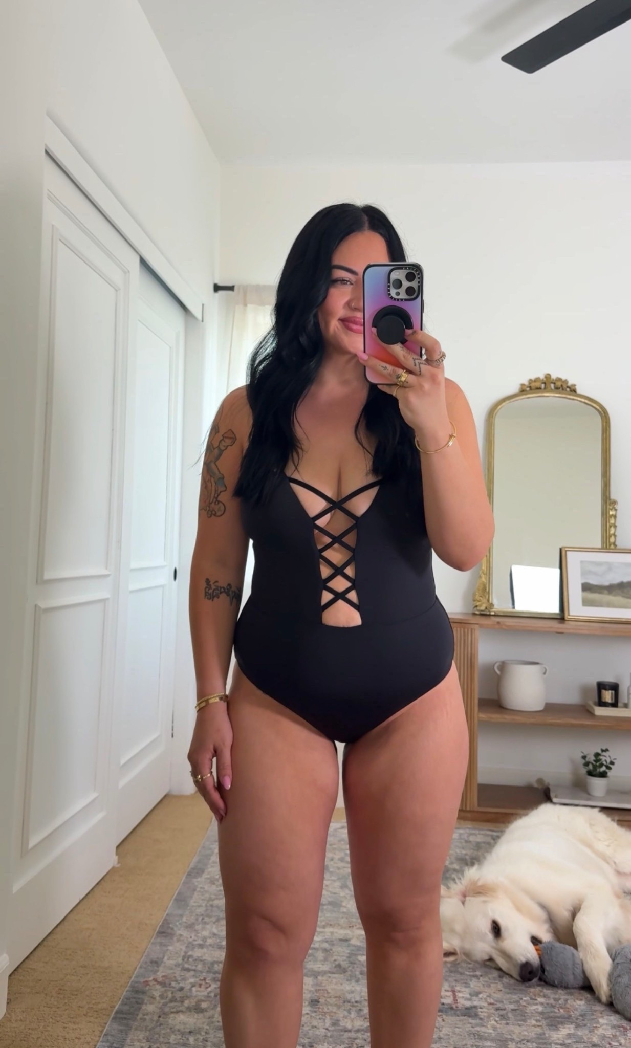 size xl in this swimsuit from @Anthropologie 🖤

#LTKootd #LTKMidsize #LTKSwim