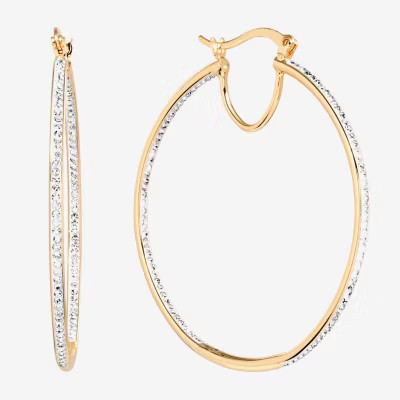 Sparkle Allure Womens 14K Gold Over Brass 50mm Hoop Earrings | JCPenney