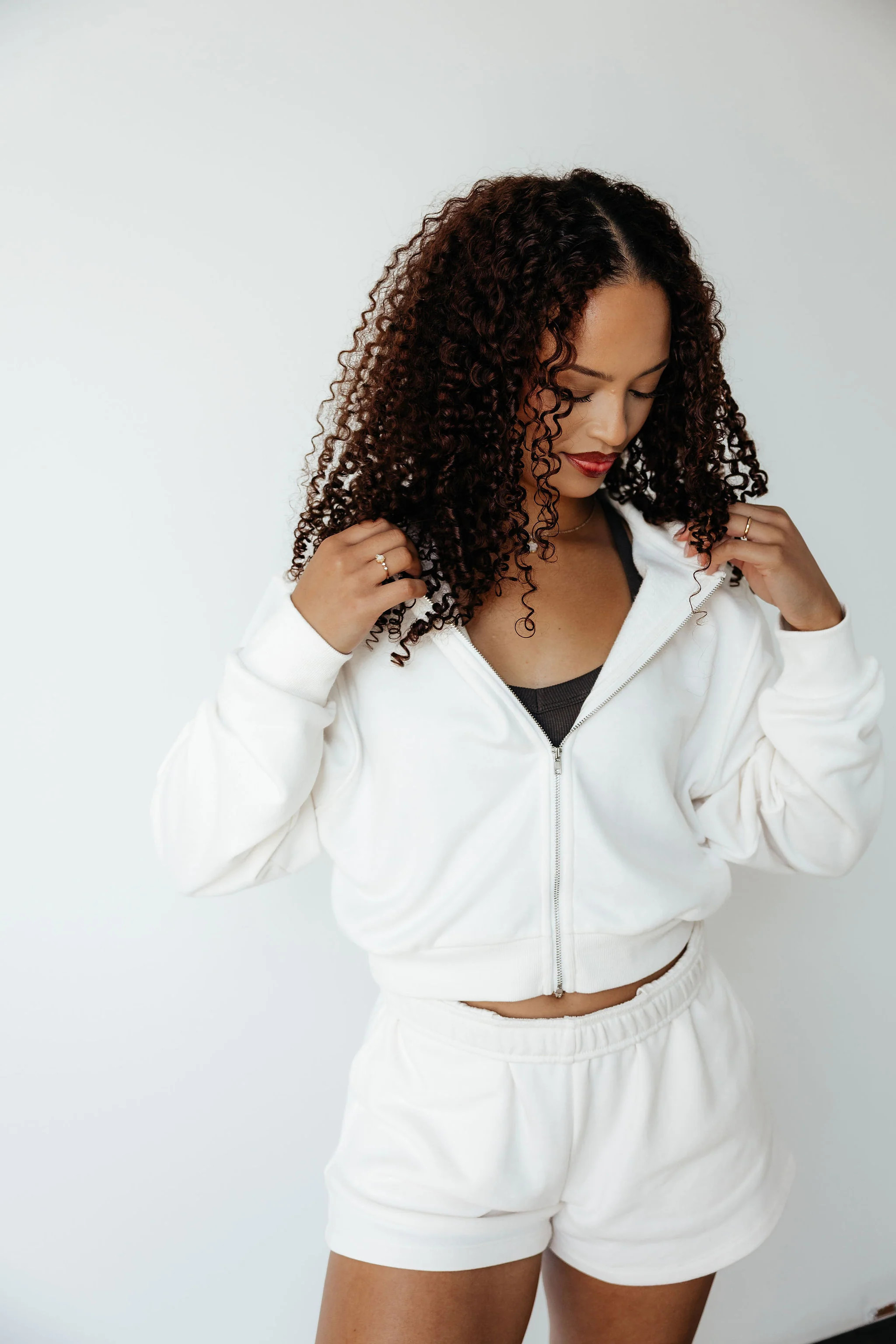 TerrySoft Cropped Zip Up | P'tula