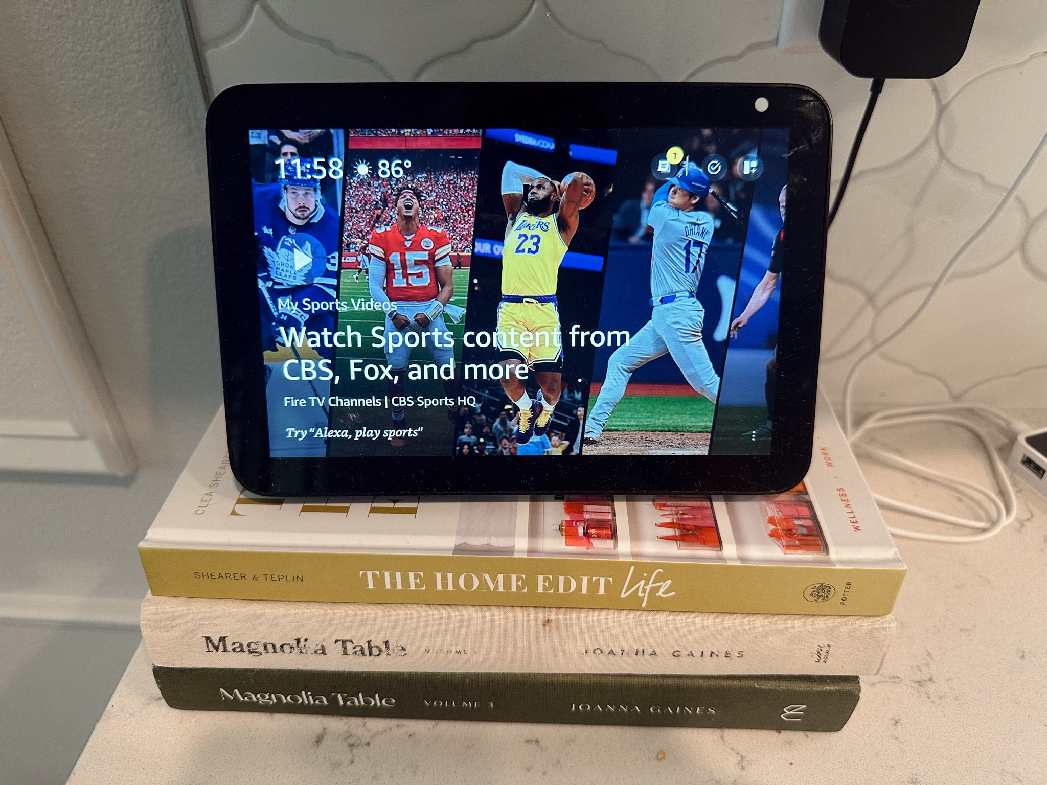 Our echo show is on sale !! We use this all day everyday! Grocery lists, music, games, ordering items, random questions ! It’s amazing 🤍  $49.99 right now 

#LTKSaleAlert #LTKFindsUnder100 #LTKFindsUnder50