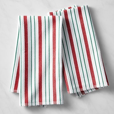 Holiday Stripe Towels, Set of 2 | Williams-Sonoma