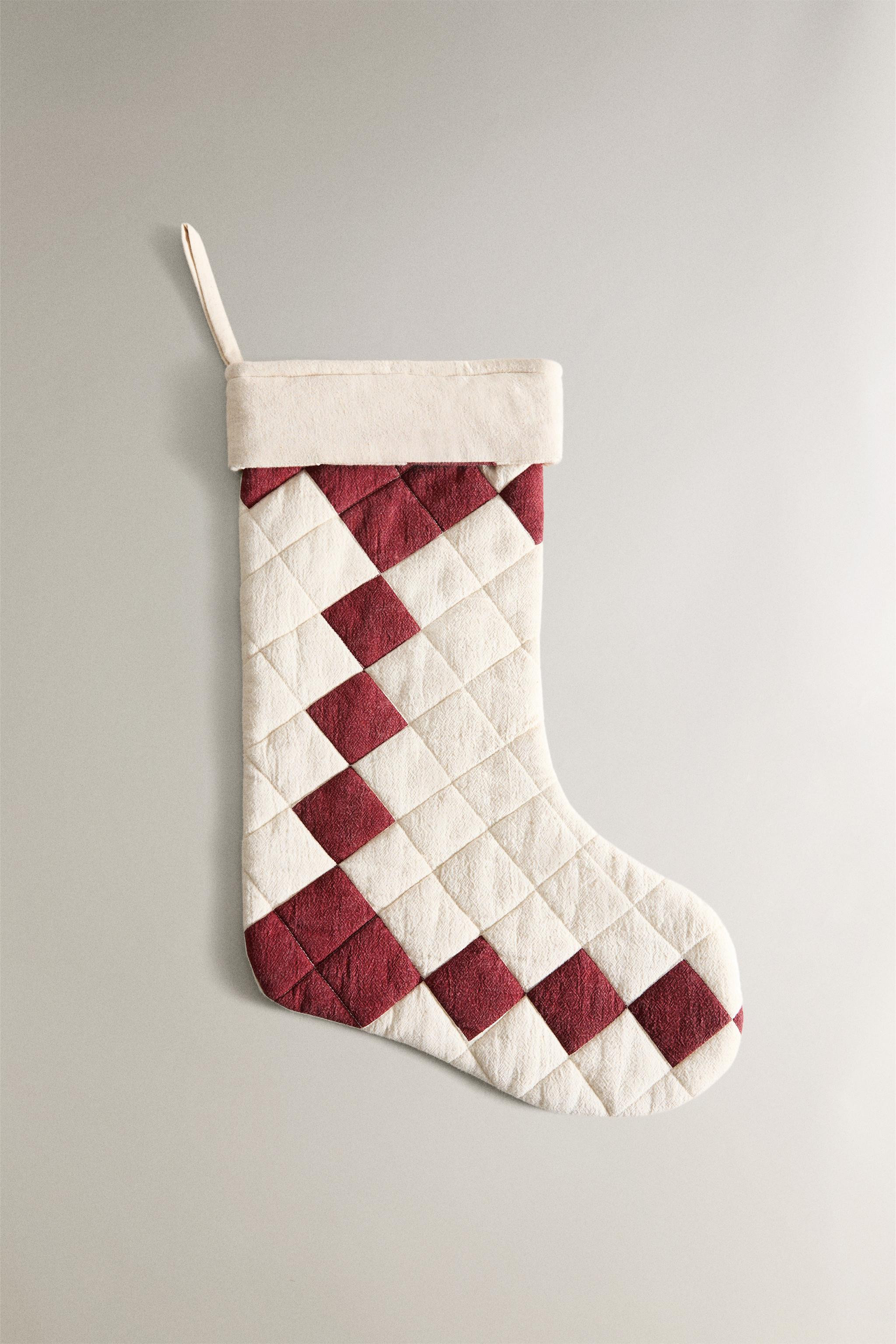 CHRISTMAS PATCHWORK STOCKING DECORATION | Zara US