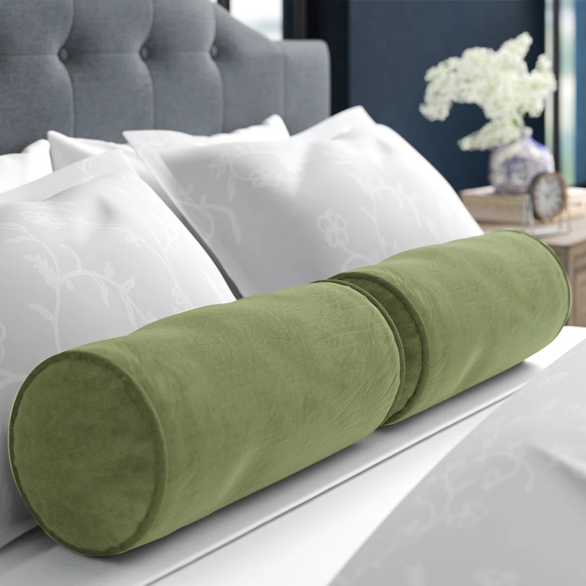 Bolster Cotton Blend Pillow Cover & Insert (Set of 2) | Wayfair North America
