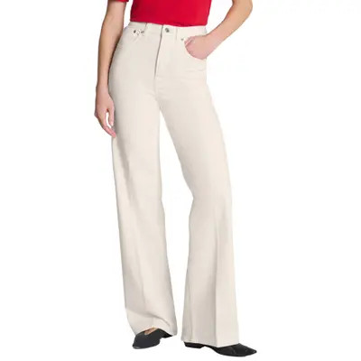 SPANX® SPANXshape™ Authentic 360 High Waist Wide Leg Jeans in Alabaster at Nordstrom, Size 2 X | Nordstrom