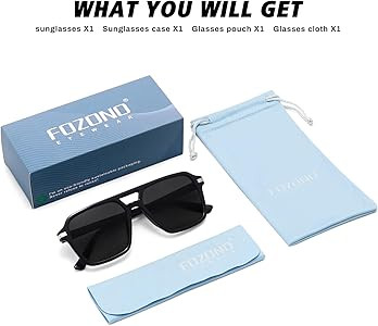 Retro Aviator Sunglasses for Women Men Trendy Classic Square 70s 80s 90s Vintage Shades Double Br... | Amazon (US)