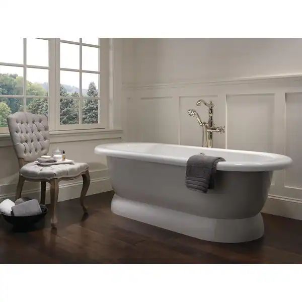 Delta Cassidy Floor Mounted Tub Filler with Personal Hand Shower Less - Champagne Bronze | Bed Bath & Beyond