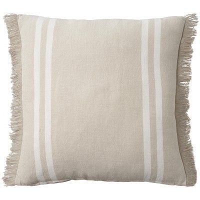 Mina Victory Lifestyle Cotton Linen Stripes Indoor Throw Pillow | Target