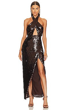 Michael Costello x REVOLVE Soraya Gown in Brown from Revolve.com | Revolve Clothing (Global)