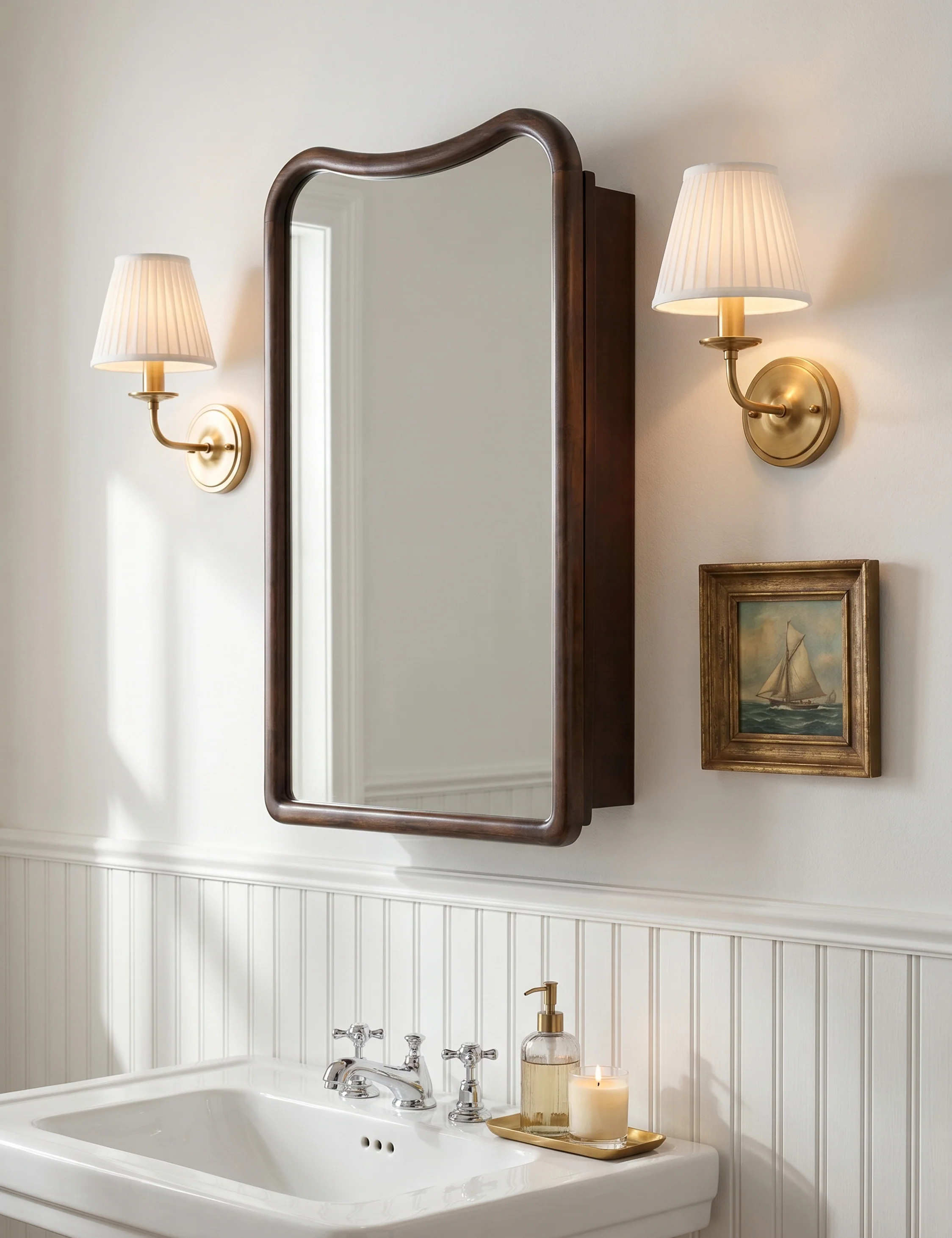 Nieto Medicine Cabinet, Walnut | Lulu and Georgia 
