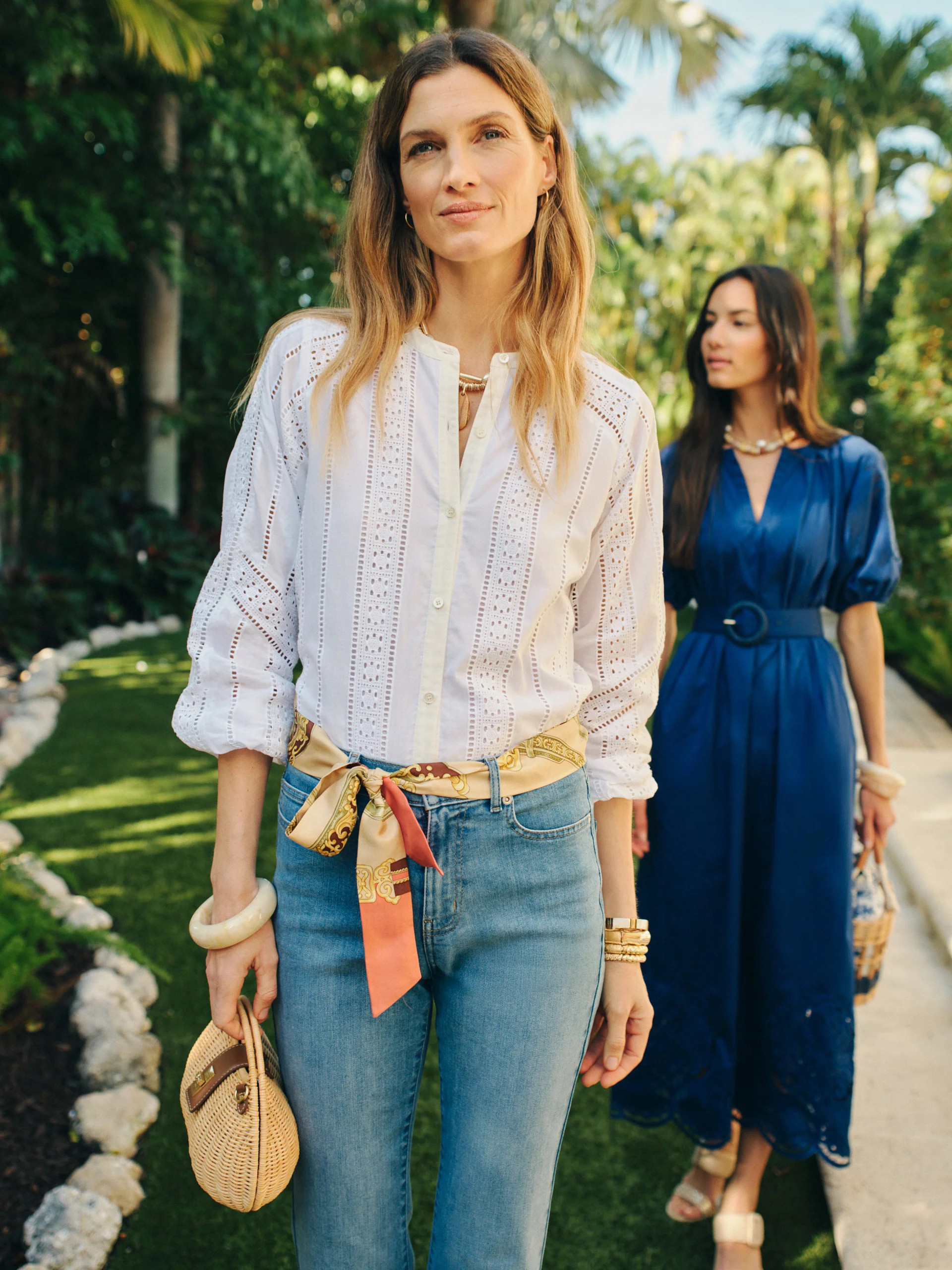 White Eyelet Hazel Blouse | Women's Tops | J.McLaughlin | J.McLaughlin