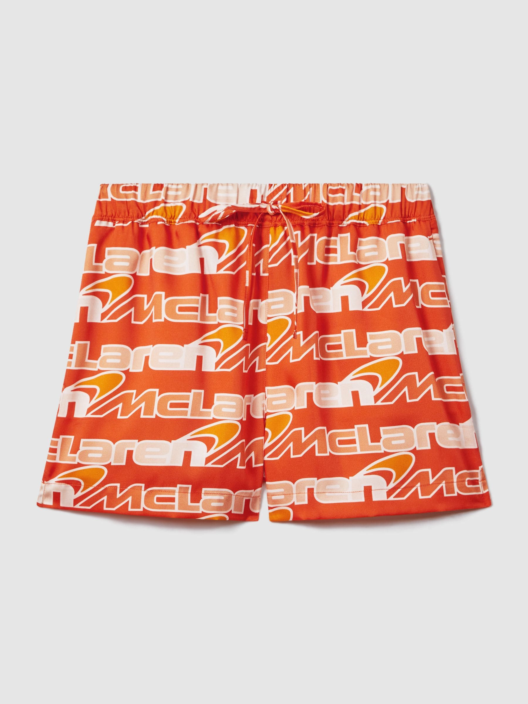 Reiss Reiss x McLaren F1 Team Papaya Multi Printed Cuban Collar Shirt | Next US