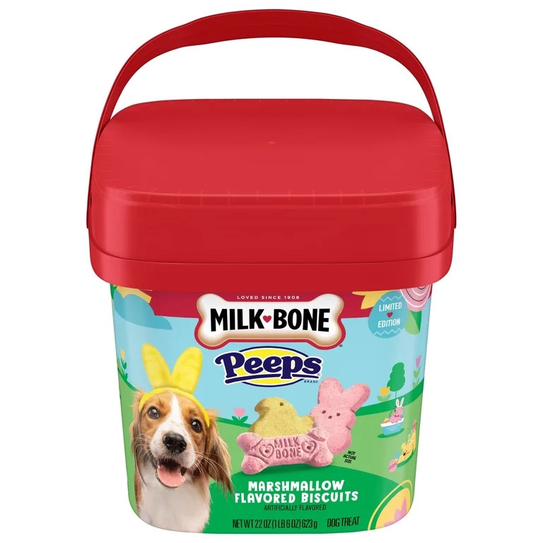 Milk-Bone Peeps Marshmallow Flavor Small Biscuit Dog Treats, 22 oz | Walmart (US)