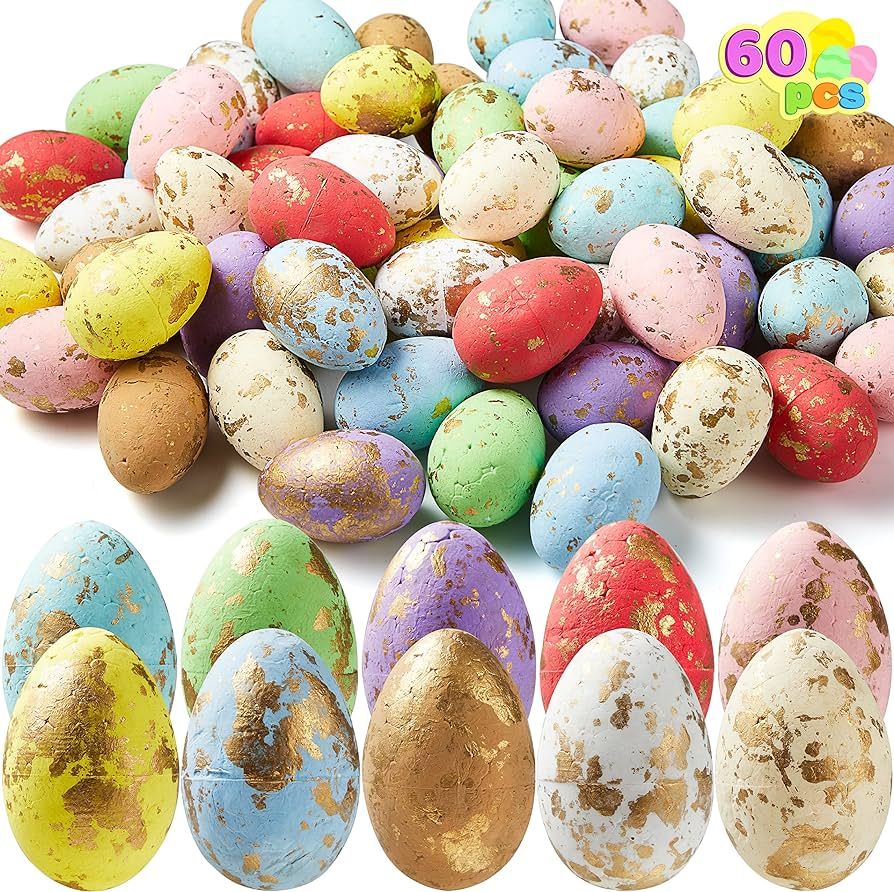 Joyin 60 Pcs Foam Easter Eggs for Crafts and Easter Party Decorations, Home Decor | Amazon (US)