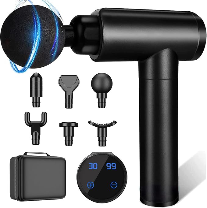 Muscle Massage Gun Deep Tissue for Athletes, Percussion Massagers for Neck Back, Shoulder Body Pa... | Amazon (UK)