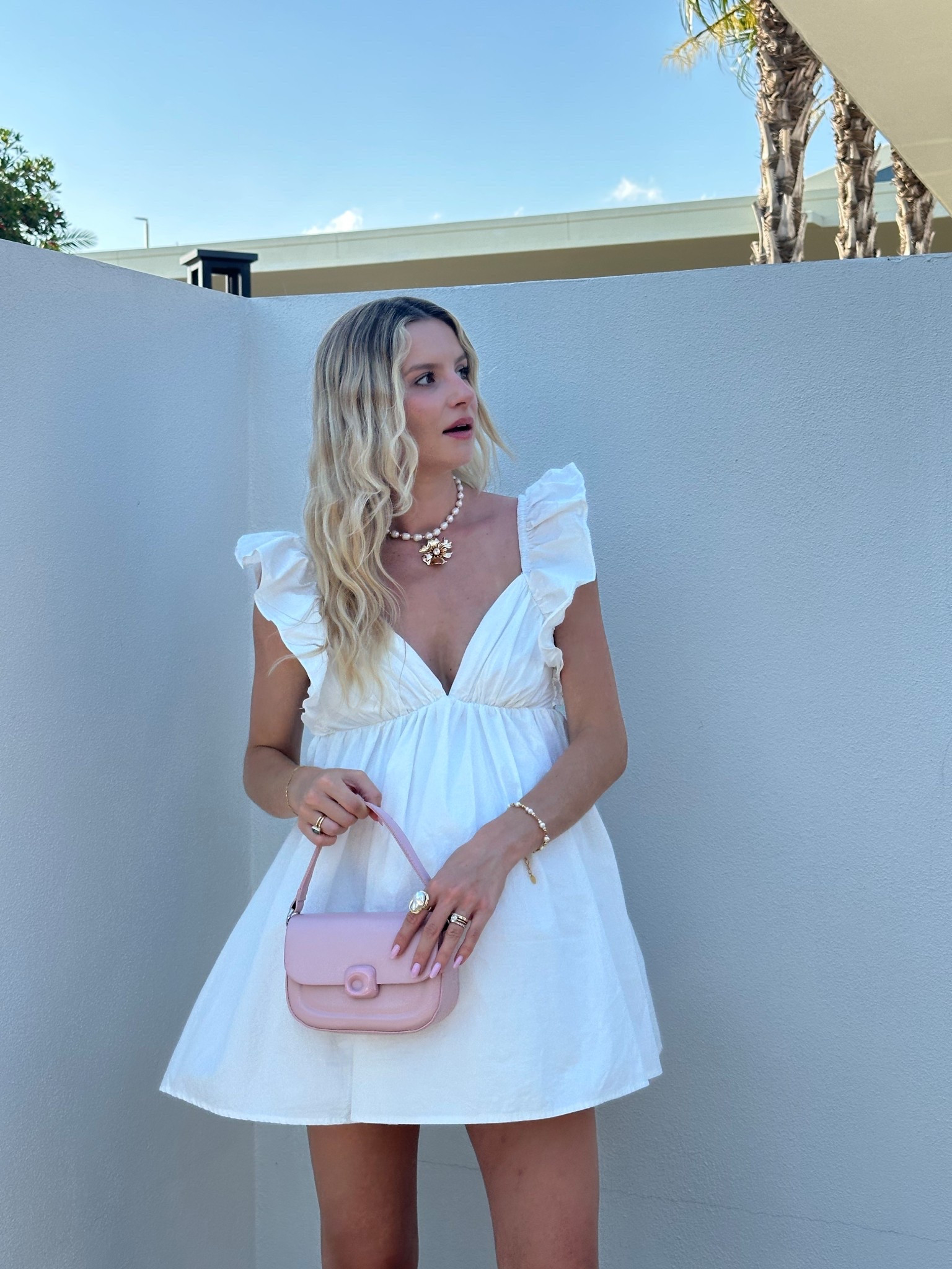 Cute white summer dress. Size S and bump friendly! 

#LTKFindsUnder100 #LTKItBag #LTKBump