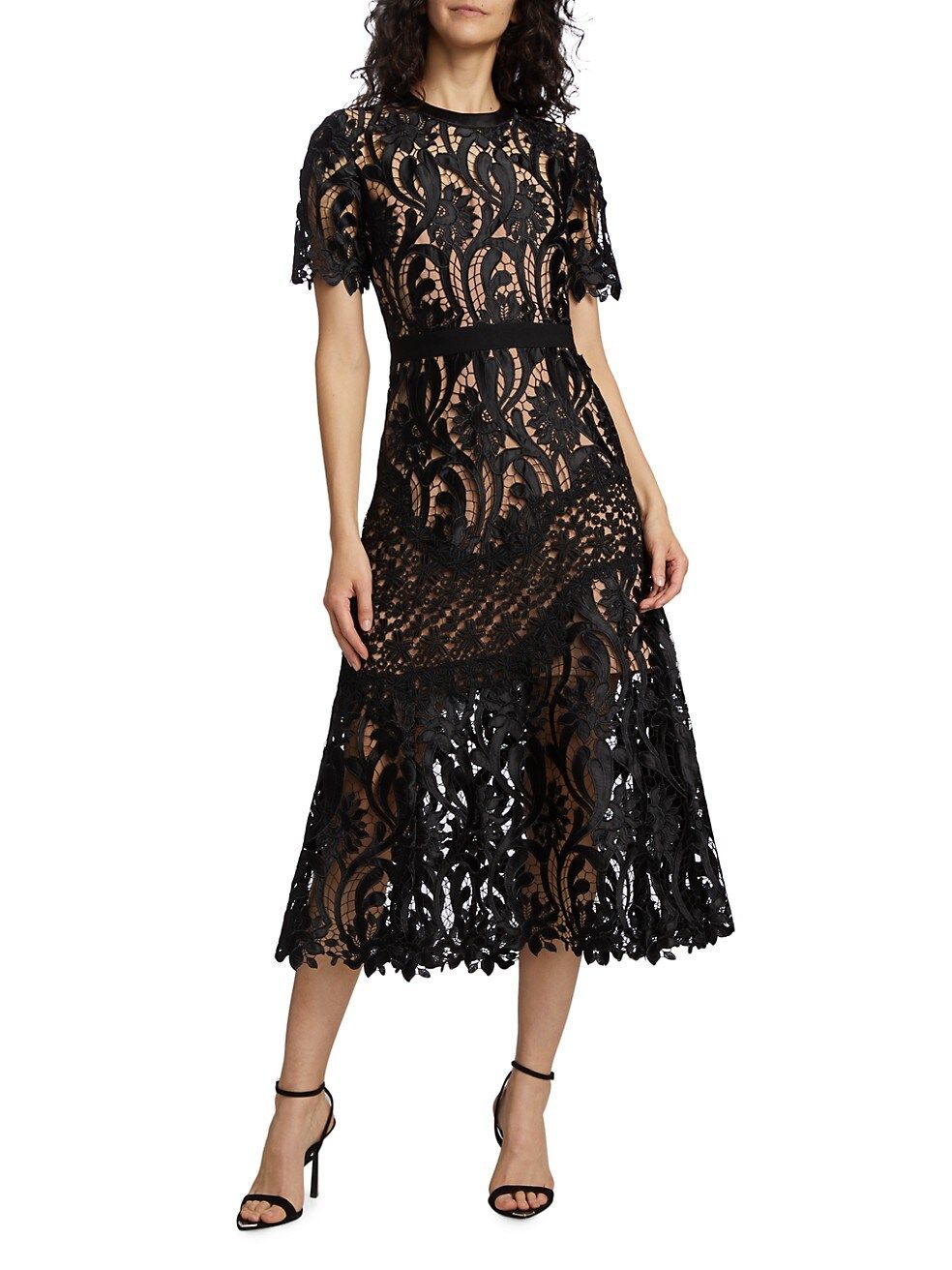 Prairie Guipure Lace Midi-Dress | Saks Fifth Avenue