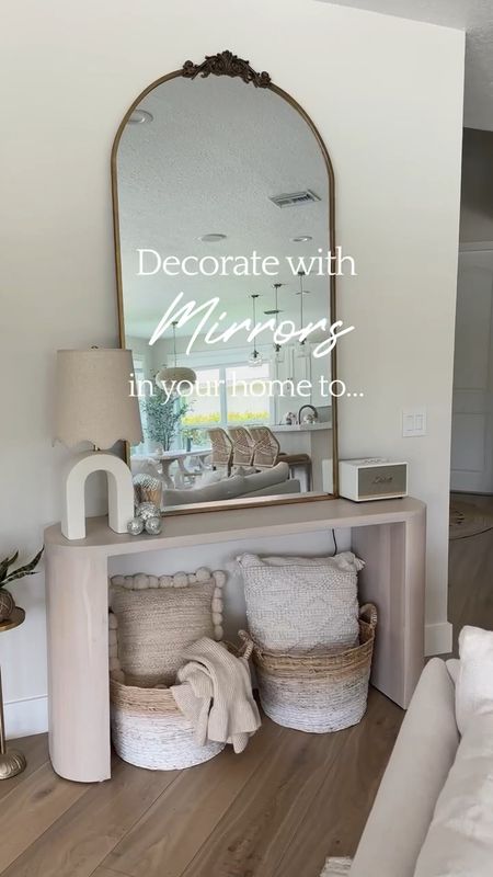 Mirrors make dark spaces brighter and small spaces feel bigger. They really are magic makers. Sharing my favorite mirrors from around our home. Who remembers the DIY arch mirror? 
.
.
.
.
.
.
#mirror #mirrordesign #homedesign #homedesignideas #homesweethome #homedecor #homeinspiration #homeinspo #diy #diyhome #lifehacks #stylingtips #homedetails #howihome #apartmenttherapy

#LTKhome #LTKFind #LTKunder100