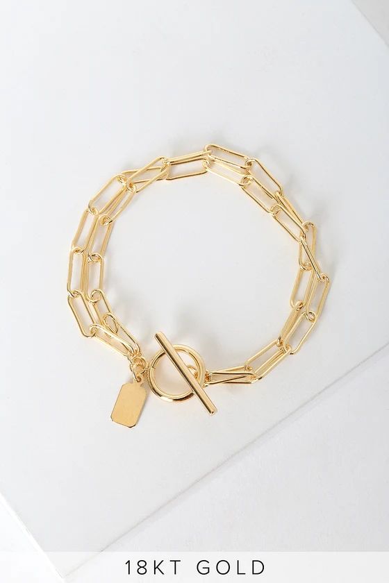 Hallie 18k Gold Chain Bracelet | Lulus (US)