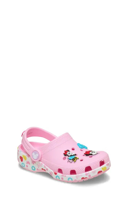 CROCS Kids' x Disney Minnie Mouse Classic Clog in Pink Multi at Nordstrom, Size 5 | Nordstrom