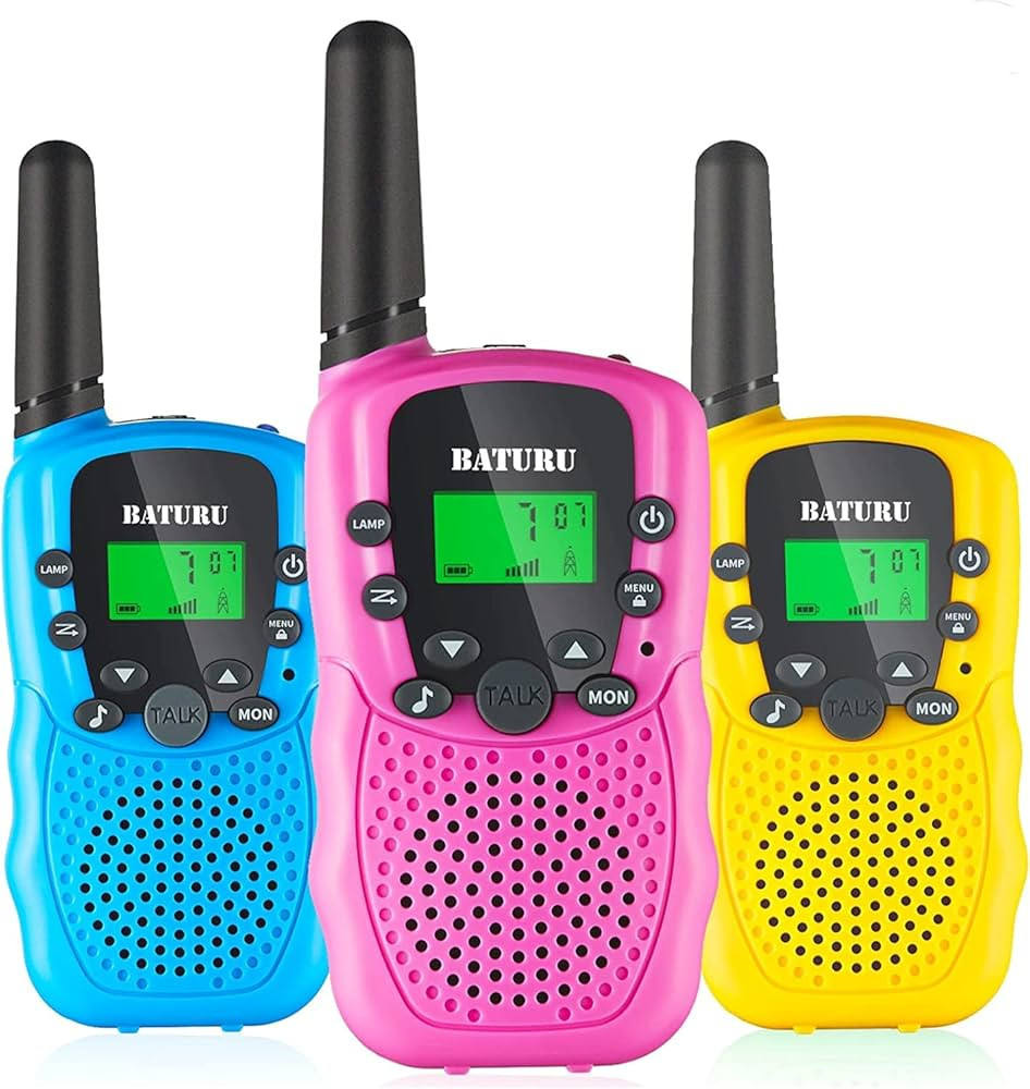 BATURU Walkie Talkies for Kids 3 Miles Long Range, 22 Channels Walkie Talkie with Clear Sound & A... | Amazon (US)