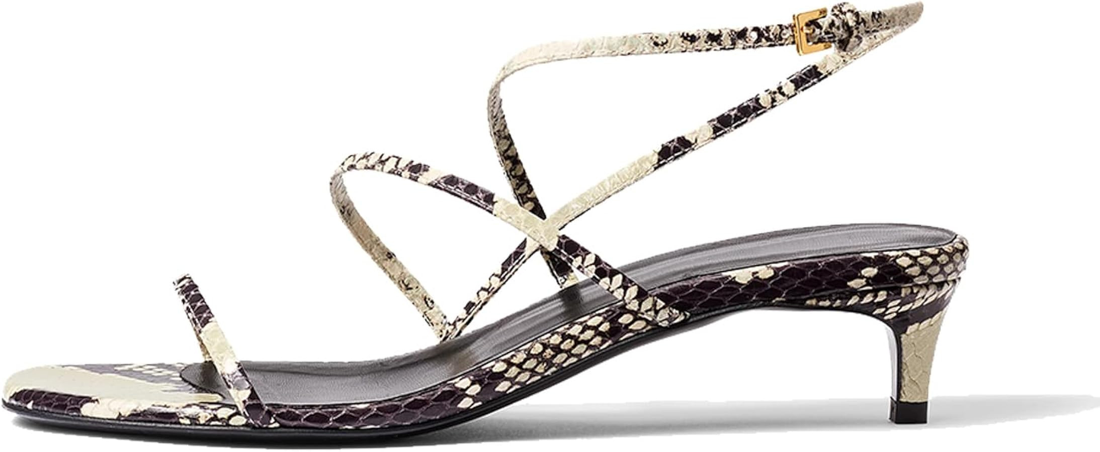 Heeled Sandals for Women Dressy Square Open Toe Comfy Strappy High Heels with Ankle Strap for Wed... | Amazon (US)