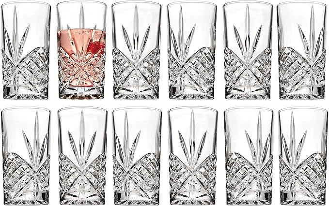 Godinger Dublin Crystal Highball Glasses, Set of 12 | Amazon (US)