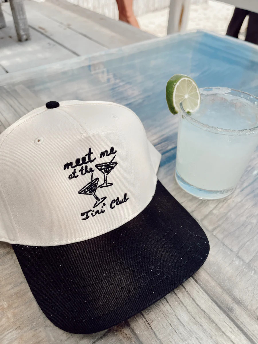 Meet Me at the Tini' Club - Black Vintage Trucker Hat | KenzKustomz