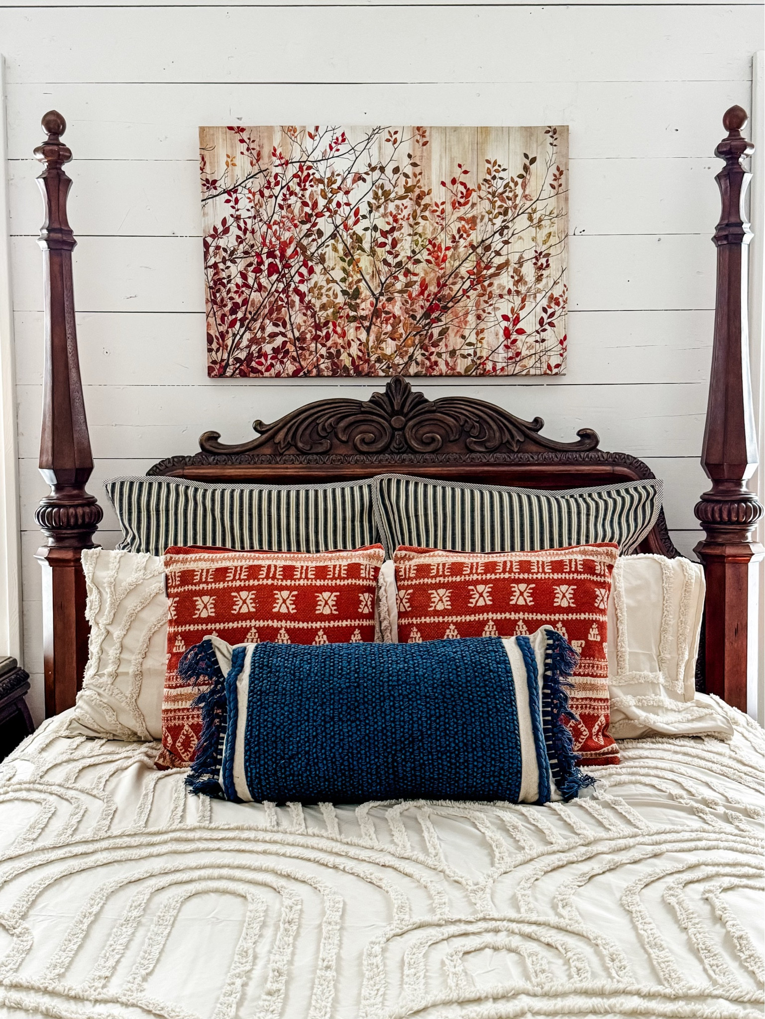 This is by far one of my favorite parts of my bedroom! The vibrant pillows mesh perfectly with the art piece above the bed giving the room a cozy feel for fall. @Wayfair #wayfairpartner

Wayfair, Wayfair finds, home decor, bedroom decor, cozy bedroom, home living, bedroom inspo, home renovations, home 

#wayfair 

#LTKHome #LTKStyleTip