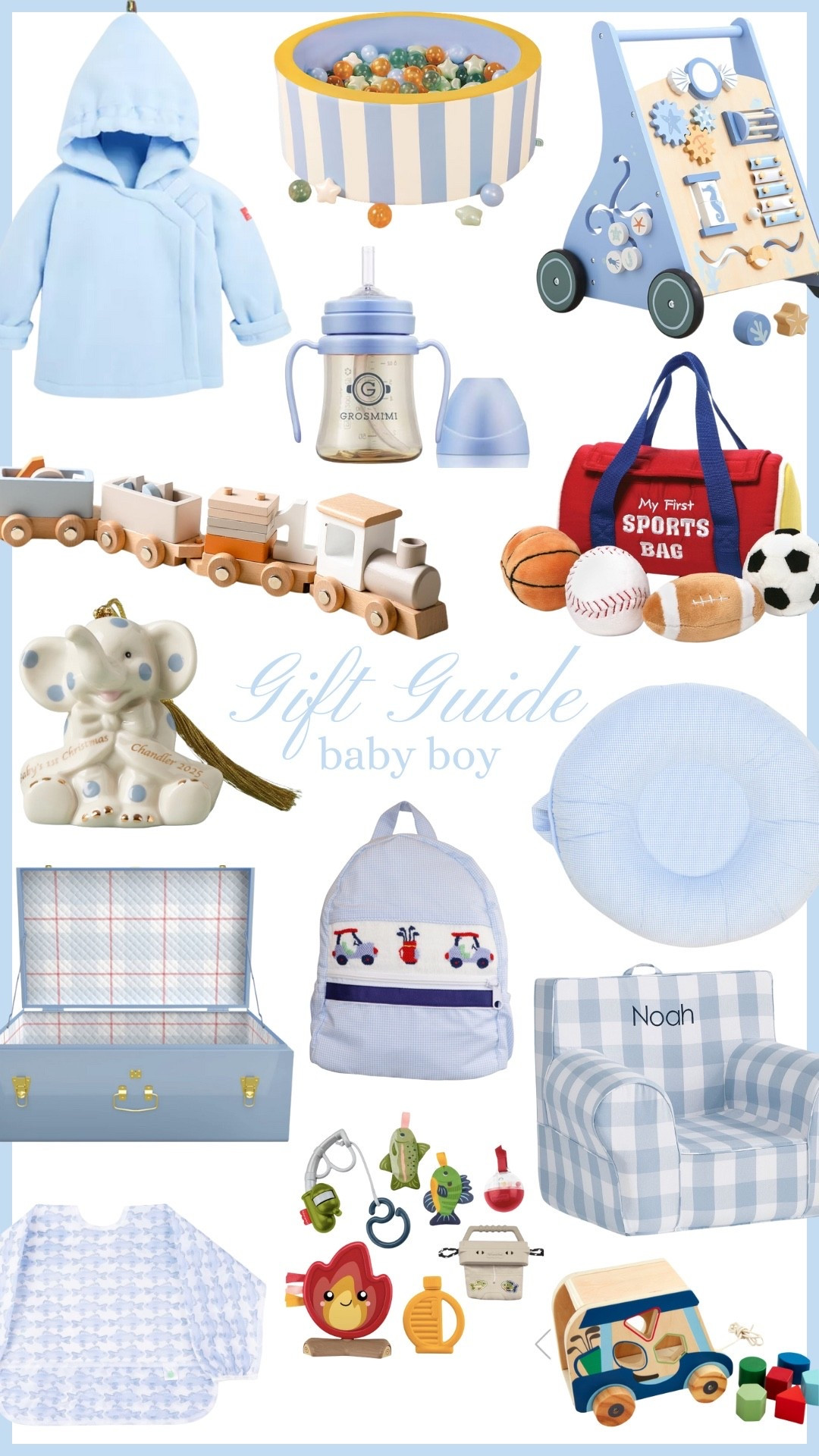 Baby boy gift guide perfect for ages newborn - 12 months 

#LTKGiftGuide #LTKBaby #LTKHoliday