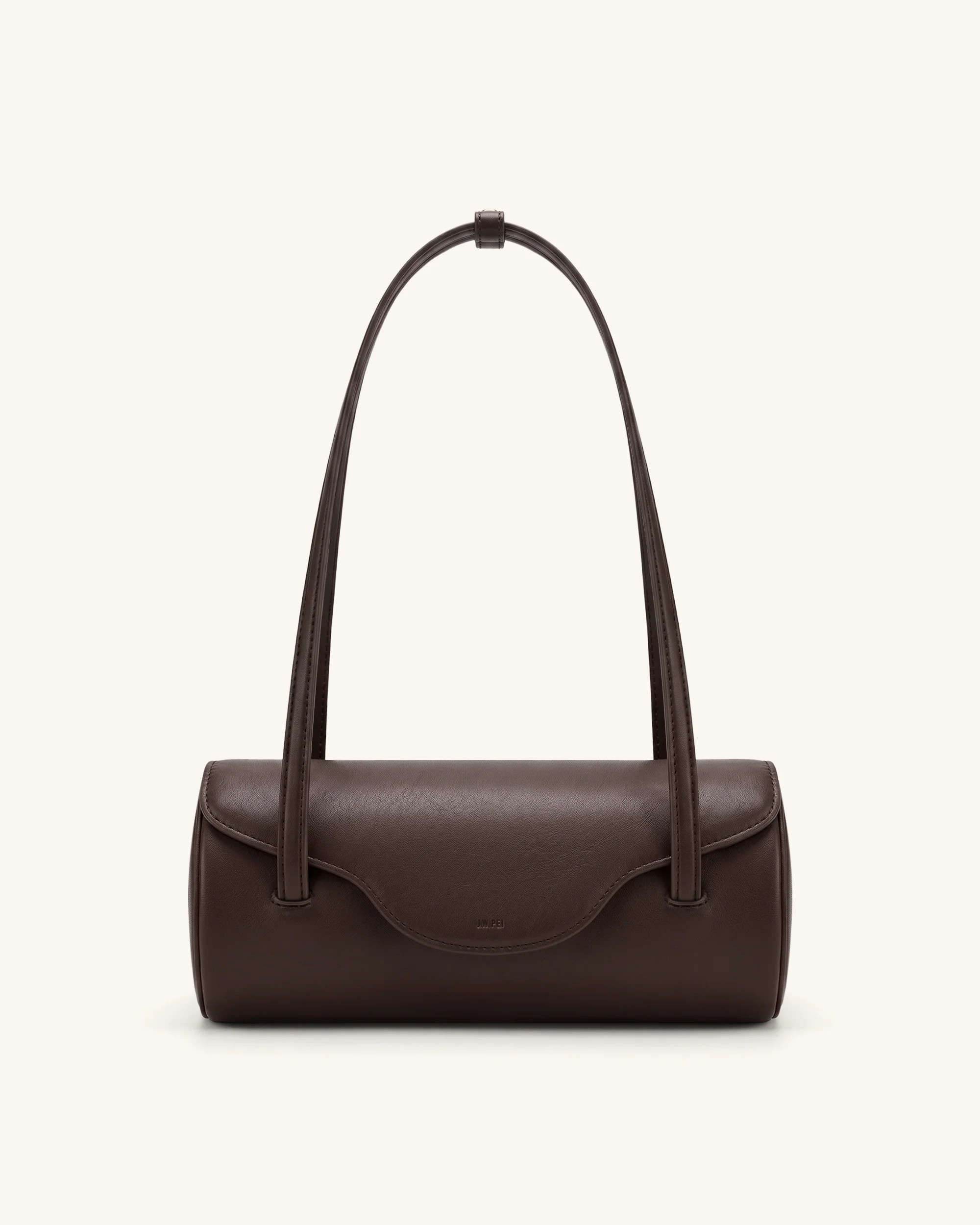 Solenne Barrel Shoulder Bag - Dark Brown | JW PEI US