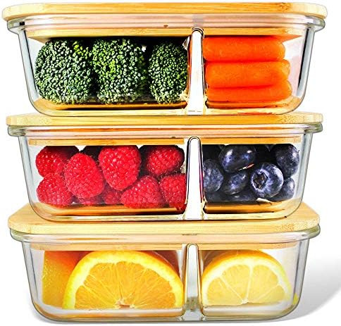 Glass Containers Bamboo Lids, Urban Green, Meal Prep Containers, Glass Food storage Containers, 2... | Amazon (US)