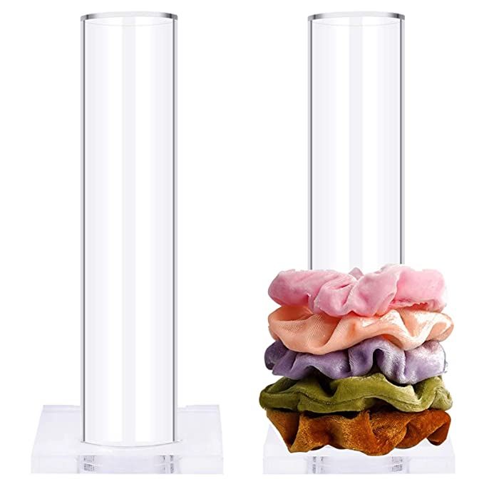 OAOLEER 2Pcs Scrunchie Holder Stand,Clear Jewelry Organizer for Teen Girl Women Gifts, The Perfec... | Amazon (US)