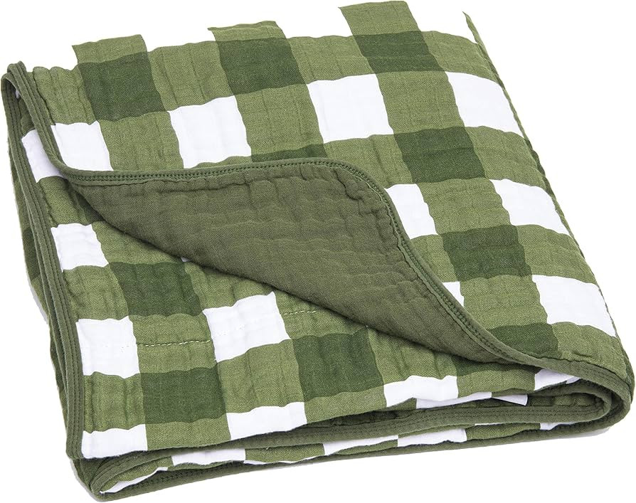 Parker Baby Muslin Blanket - 100% Soft Cotton Baby Quilt and Kids Reversible Blanket - Crib, Stro... | Amazon (US)