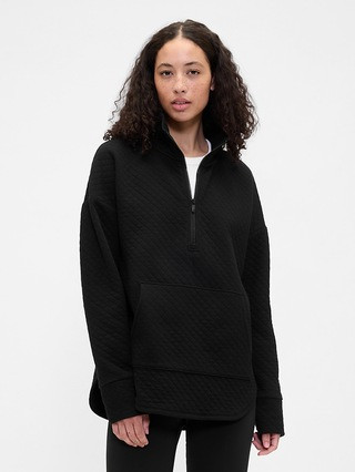 GapFit Oversized Quilted Quarter-Zip Jacket | Gap Factory