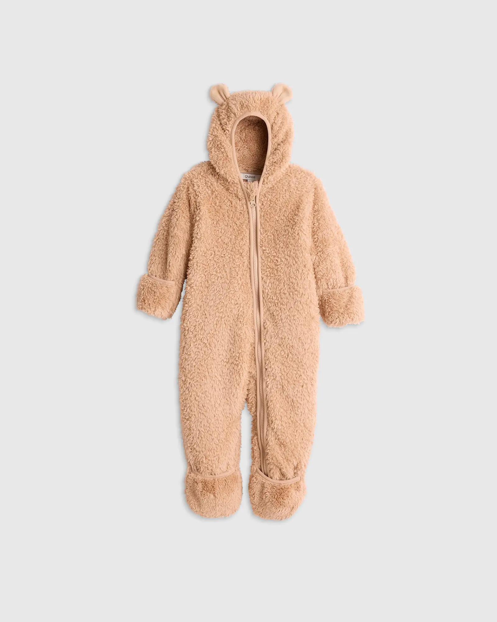 Recycled Sherpa Fleece Baby Bear Bunting | Quince